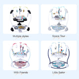 360° Rotating Seat Baby Activity Center Jumper,Adjustable height &13 colorful toys