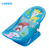 Adjustable & Folding infant baby bather with pillow