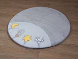 Natural wooden design activity play mat with muti-sensory toys